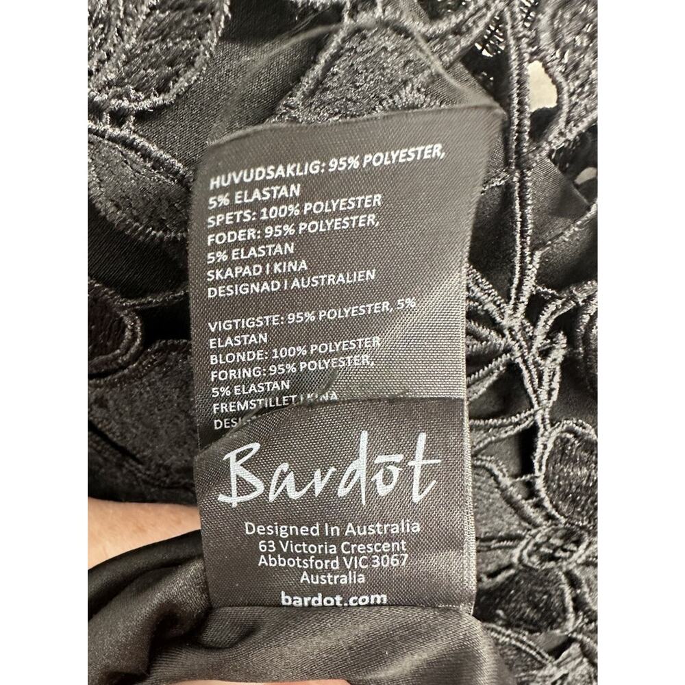 Bardot Womens Size 12 Valencia Lace Dress Black Party Cocktail Dress NWT - Picture 11 of 15
